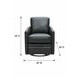Turner Forest Green Leather Upholstered Swivel Glider Accent Chair