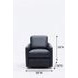 Turner Blue Leather Upholstered Swivel Glider Accent Chair