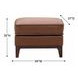 Weston Highland Saddle Leather Upholstered Rectangular Ottoman