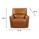 Portland Desert Leather Glider Power Recliner with Power Headrest and USB Charging