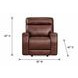 Sydney Brown Heritage Leather Glider Power Recliner with Power Headrest and USB Charging