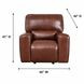 Broadway Brown Leather Glider Power Recliner with Power Headrest and USB Charging