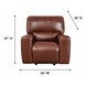 Broadway Brown Leather Glider Power Recliner with Power Headrest and USB Charging