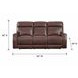 Sydney Brown Heritage Leather 84" Zero Gravity Power Reclining Sofa with Power Headrest and USB Charging