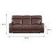 Sydney Brown Heritage Leather 84" Zero Gravity Power Reclining Sofa with Power Headrest and USB Charging