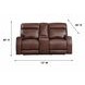 Sydney Brown Heritage Leather 73" Zero Gravity Power Reclining Console Loveseat with Power Headrest and USB Charging