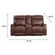 Sydney Brown Heritage Leather 73" Zero Gravity Power Reclining Console Loveseat with Power Headrest and USB Charging