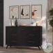 Flynn Black 7 Drawer Dresser