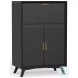 Flynn Black Large Bar Cabinet