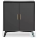 Flynn Black Small Bar Cabinet
