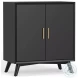 Flynn Black Small Bar Cabinet