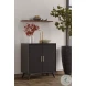 Flynn Black Small Bar Cabinet