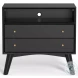 Flynn Black Large Nightstand