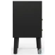 Flynn Black Large Nightstand