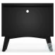 Flynn Black Large Nightstand