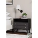 Flynn Black Large Nightstand