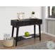 Flynn Black 2 Drawer Console Table