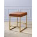 Boice Light Brown Upholstered Counter Height Stool