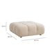Calliope Off White Performance Velvet Upholstered Square Modular Ottoman