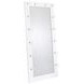 Zayan White High Gloss Floor Mirror With Lighting