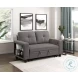 Ansley Dark Brown Loveseat with Pull Out Bed