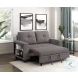 Ansley Dark Brown Loveseat with Pull Out Bed