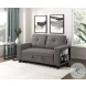 Ansley Dark Brown Loveseat with Pull Out Bed