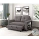 Ansley Dark Brown Loveseat with Pull Out Bed