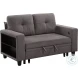 Ansley Dark Brown Loveseat with Pull Out Bed