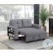Ansley Gray Loveseat with Pull Out Bed