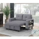 Ansley Gray Loveseat with Pull Out Bed