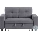 Ansley Gray Loveseat with Pull Out Bed