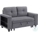 Ansley Gray Loveseat with Pull Out Bed