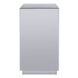 Noralie Silver and Gray Rectangular Night Table with 3 Drawers