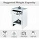 Noralie Silver 1 Drawer Open Night Table