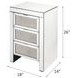 Noralie Silver 3 Drawer Night Table