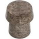 Brie Dark Emperador Round Concrete Top Outdoor End Table