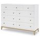 Chelsea White 9 Drawer Bureau Dresser