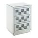 Noralie Silver and Gray Rectangular Glass Top Accent Table