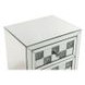 Noralie Silver and Gray Rectangular Glass Top Accent Table