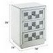 Noralie Silver and Gray Rectangular Glass Top Accent Table