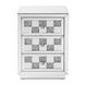 Noralie Silver and Gray Rectangular Glass Top Accent Table