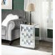 Noralie Silver and Gray Rectangular Glass Top Accent Table