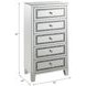 Noralie Silver and Gray 5 Drawer Chest
