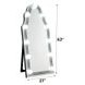 Noralie Silver and Gray Arched Floor Mirror with Light