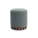 Dex Dark Olive Green Performance Vegan Mohair Upholstered Round Ottoman