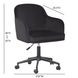 Sydney Black Performance Fabric Upholstered Swivel Desk Chair