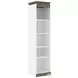 Orion White And Walnut Grey 20" Narrow Shelving Unit