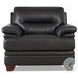 Calizor Black Top Grain Leather Living Room Set