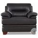 Calizor Black Leather Upholstered Lounge Chair